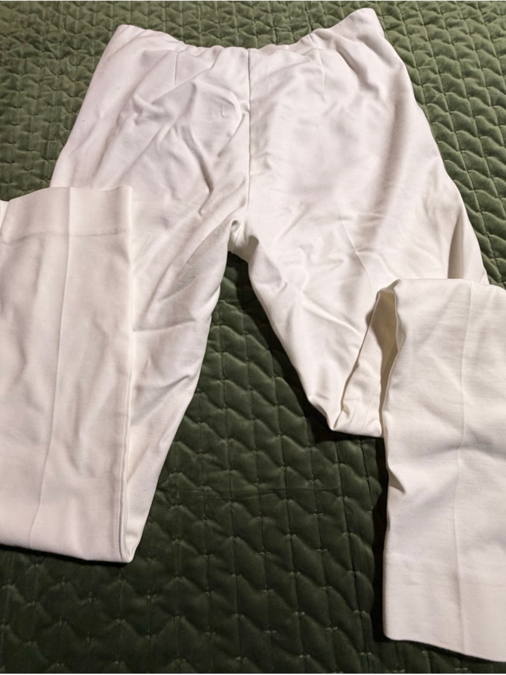 J. Jill Essential Cotton Stretch white pants‎ pull on size 4 pockets - Picture 9 of 13